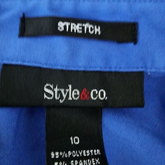 Style & Co Stretch Sleeveless Hidden Button Down Top Size 10 - Picture 6 of 7
